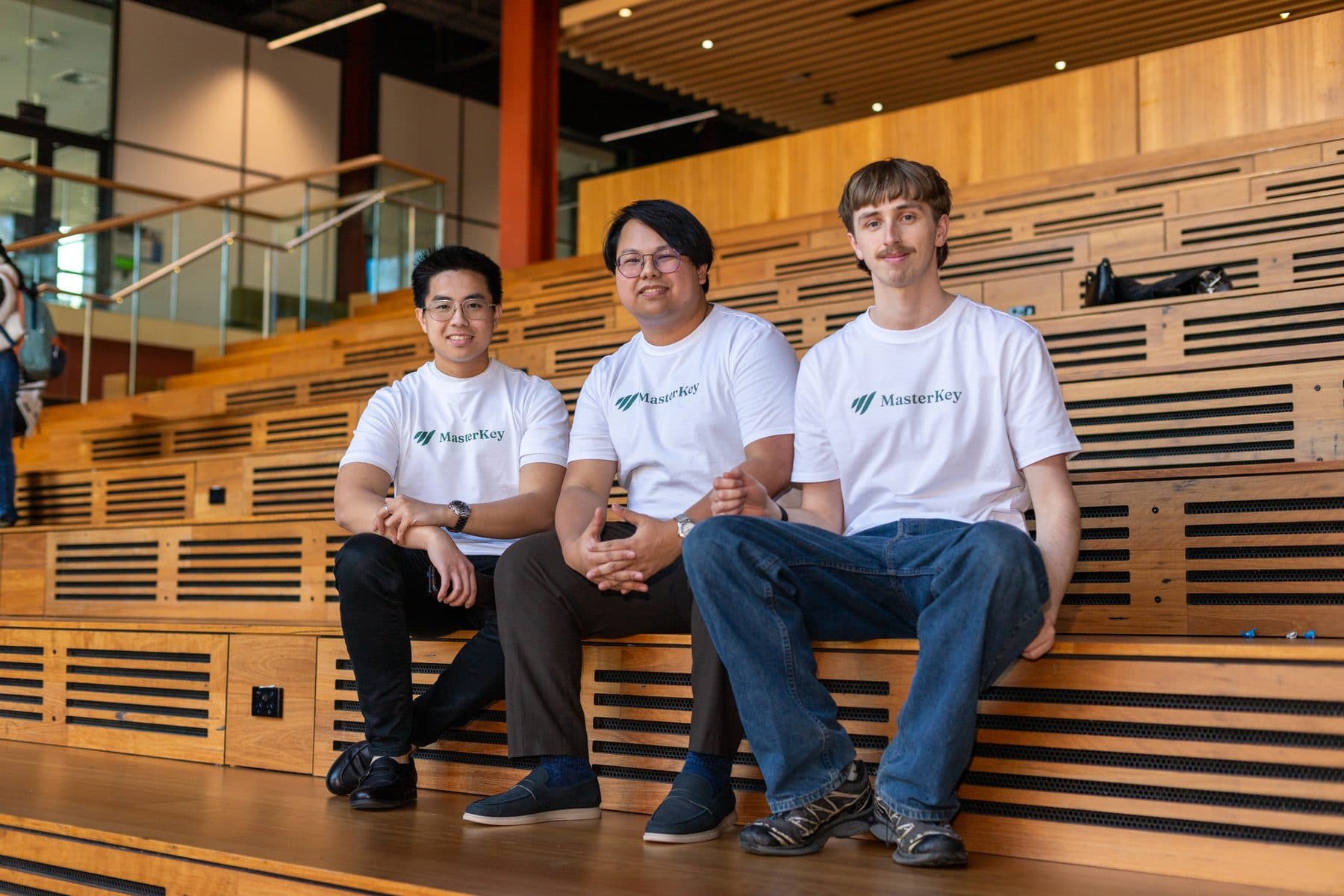The MasterKey founders — Christopher Devon Chen, Eric Kladsamniang, Conrad Pender